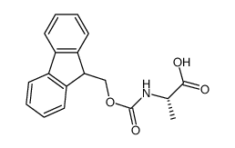 (((9H-芴-9-基)甲氧基)羰基)-L-丙氨酸水合物结构式