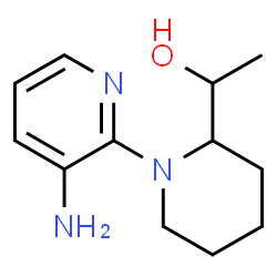 1-(1-(3-Aminopyridin-2-yl)piperidin-2-yl)ethan-1-ol结构式