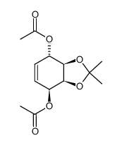(3aR,4S,7S,7aS)-3a,4,7,7a-tetrahydro-2,2-dimethyl-1,3-benzodioxole-4,7-diol diacetate Structure