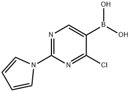 4-Chloro-2-(1H-pyrrol-1-yl)pyrimidine-5-boronic acid Structure