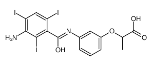 2-[3-[(3-amino-2,4,6-triiodobenzoyl)amino]phenoxy]propanoic acid结构式