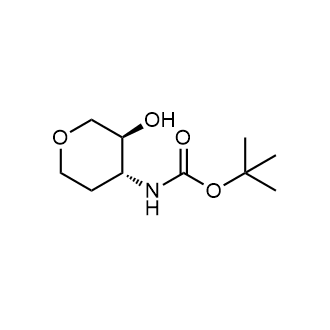 N-[(3S,4R)-3-羟基四氢吡喃-4-基]氨基甲酸叔丁酯结构式