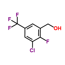 3-氯-2-氟-5-(三氟甲基)苄醇结构式