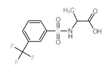 (N-(3-三氟甲基)苯磺酰基)丙氨酸结构式