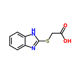 (2-苯并咪唑基硫代)乙酸结构式