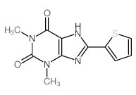 1,3-dimethyl-8-thiophen-2-yl-7H-purine-2,6-dione Structure
