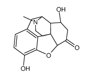 (4R,4aR,7aR,12bS)-5,9-dihydroxy-3-methyl-1,2,4,4a,5,6,7a,13-octahydro-4,12-methanobenzofuro[3,2-e]isoquinoline-7-one结构式