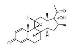 9,11-Epoxy-16-methylpregna-1,4-dien-17-ol-3,20-dione结构式