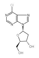 6-chloropurine-2'-deoxyriboside Structure