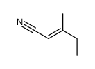 3-methylpent-2-enenitrile Structure