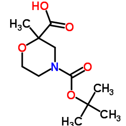 4-tert-Butyl 2-methyl morpholine-2,4-dicarboxylate Structure