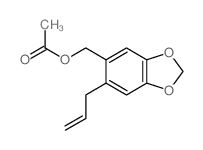 1,3-Benzodioxole-5-methanol,6-(2-propen-1-yl)-, 5-acetate结构式