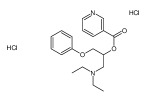 [1-(diethylamino)-3-phenoxypropan-2-yl] pyridine-3-carboxylate,dihydrochloride Structure