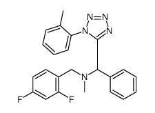 N-[(2,4-difluorophenyl)methyl]-N-methyl-1-[1-(2-methylphenyl)tetrazol-5-yl]-1-phenylmethanamine Structure