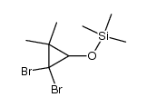1,1-dibromo-2,2-dimethyl-3-trimethylsilanyloxy-cyclopropane结构式