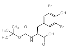 叔丁氧羰基-3,5-二溴-L-酪氨酸结构式