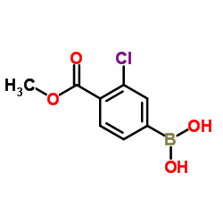 3-氯-4-(甲氧基羰基)苯硼酸结构式