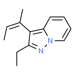 Pyrazolo[1,5-a]pyridine, 2-ethyl-3-[(1Z)-1-methyl-1-propenyl]- (9CI)结构式