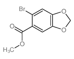 甲基-6-溴苯并[d][1,3]二氧杂环戊烯-5-羧酸甲酯结构式