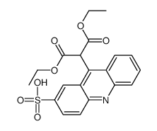 9-(1,3-diethoxy-1,3-dioxopropan-2-yl)acridine-2-sulfonic acid结构式