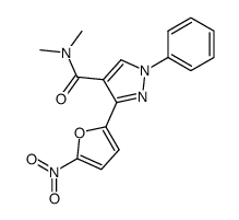 3-(5-nitro-furan-2-yl)-1-phenyl-1H-pyrazole-4-carboxylic acid dimethylamide Structure