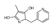 3-hydroxy-4-methyl-2-(pyridin-3-ylmethyl)-1,2-dihydropyrrol-5-one结构式