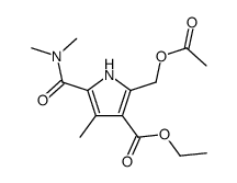 2-acetoxymethyl-5-dimethylcarbamoyl-4-methyl-pyrrole-3-carboxylic acid ethyl ester结构式