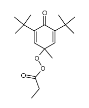 3,5-di-tert-butyl-1-methyl-4-oxocyclohexa-2,5-dien-1-yl propaneperoxoate结构式
