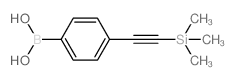 (4-[(三甲基甲硅烷基)炔]苯基)硼酸结构式