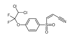 3-[4-(2,2-dichloro-1,1-difluoroethoxy)phenyl]sulfonylprop-2-enenitrile结构式