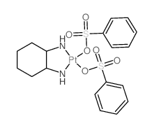 Platinum(II), (cyclohexane-1, 2-diammine)di(benzenesulfonato)- structure