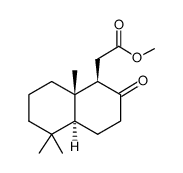 (1R,8aS)-1-carbomethoxymethyl-5,5,8a-trimethyl-2-oxo-trans-decalin Structure