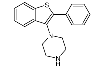 1-(2-phenyl-1-benzothiophen-3-yl)piperazine结构式