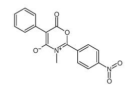 3-methyl-2-(4-nitro-phenyl)-4,6-dioxo-5-phenyl-5,6-dihydro-4H-[1,3]oxazinium betaine Structure