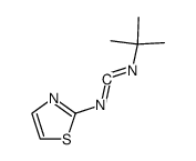N-tert-butyl-N-(thiazol-2-yl)methanediimine结构式