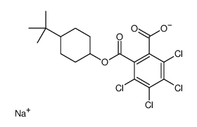3,4,5,6-Tetrachloro-1,2-benzenedicarboxylic acid 1-(4-tert-butylcyclohexyl)2-sodium salt结构式