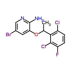 5-BROMO-3-(1-(2,6-DICHLORO-3-FLUOROPHENYL)ETHOXY)PYRIDIN-2-AMINE structure