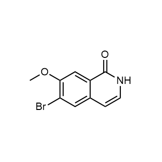 6-溴-7-甲氧基异喹啉-1(2H)-酮结构式