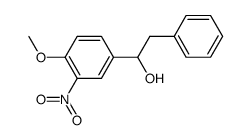 1-(4-methoxy-3-nitrophenyl)-2-phenylethan-1-ol结构式