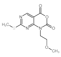 1-(2-甲氧基乙基)-7-(甲基硫代)-1H-嘧啶并[4,5-d][1,3]噁嗪-2,4-二酮结构式
