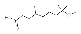 8-methoxy-4,8-dimethylnonanoic acid结构式