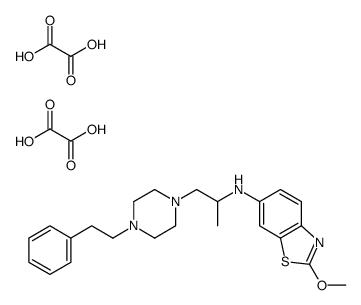 2-methoxy-N-[1-[4-(2-phenylethyl)piperazin-1-yl]propan-2-yl]-1,3-benzothiazol-6-amine,oxalic acid结构式
