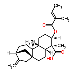 3ALPHA-巴豆酰基氧基-等效-贝壳杉-16-烯酸结构式