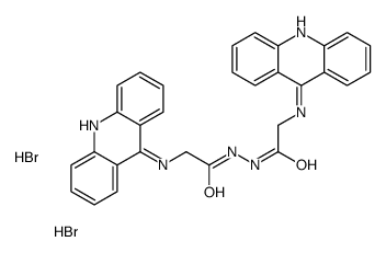 Glycine, N-9-acridinyl-, 2-((9-acridinylamino)acetyl)hydrazide, dihydr obromide Structure