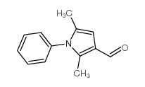 2,5-二甲基-1-苯基-1H-吡咯-3-甲醛结构式
