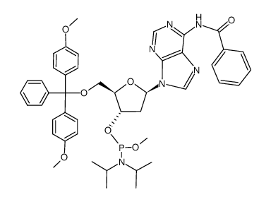 5'-O-(4,4'-DIMETHOXYTRITYL)-N6-BENZOYL-2'-DEOXYADENOSINE-3'-(METHYL-N,N-DIISOPROPYL)PHOSPHORAMIDITE structure