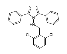 N-[(2,6-dichlorophenyl)methyl]-3,5-diphenyl-1,2,4-triazol-4-amine结构式