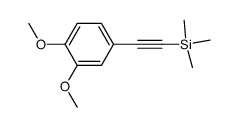 ((3,4-dimethoxyphenyl)ethynyl)trimethylsilane结构式