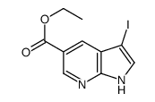 3-碘-1H-吡咯并[2,3-B]吡啶-5-羧酸乙酯结构式