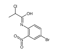 N-(4-溴-2-硝基苯基)-2-氯丙酰胺结构式